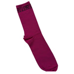 Maison Margiela Calzini tinta unita con Logo Magenta per Bambina M60571 MAGENTA MAISON MARGIELA 