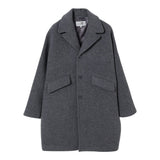 Maison Margiela Cappotto tinta unita con Bottoni Grigio per Bambina M60833 GRIGIO MAISON MARGIELA 