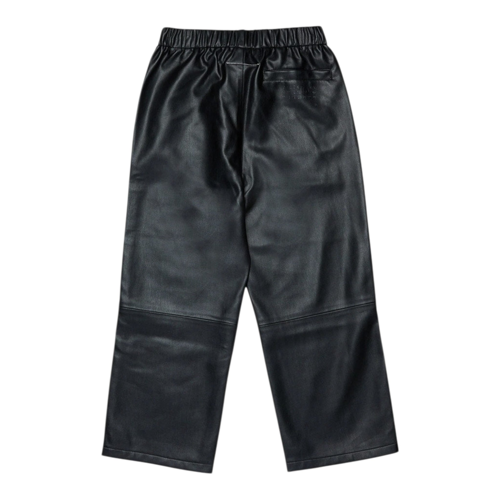 Maison Margiela Pantalone tinta unita In Ecopelle Nero per Bambino M60837MM01 NERO MAISON MARGIELA 