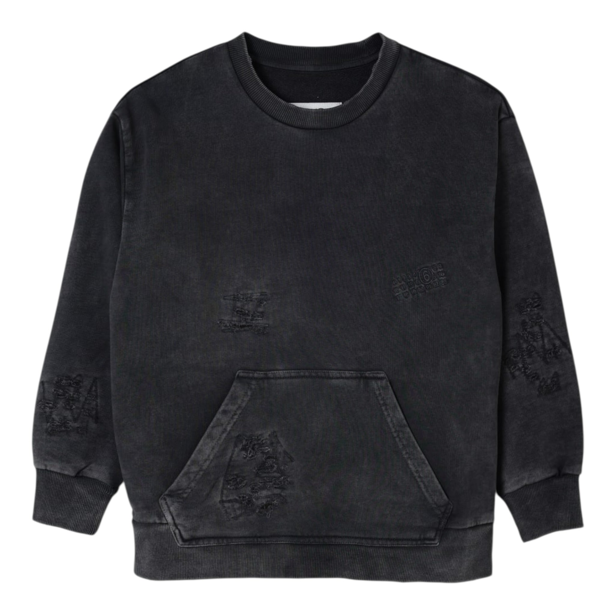 Maison Margiela Felpa tinta unita Girocollo Grigio per Bambino M60867MM06A GRIGIO MAISON MARGIELA 