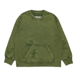 Maison Margiela Felpa tinta unita Girocollo Verde per Bambino M60867MM06A VERDE MAISON MARGIELA 