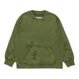Maison Margiela Felpa tinta unita Girocollo Verde per Bambino M60867MM06A VERDE MAISON MARGIELA 
