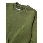 Maison Margiela Felpa tinta unita Girocollo Verde per Bambino M60867MM06A VERDE MAISON MARGIELA 