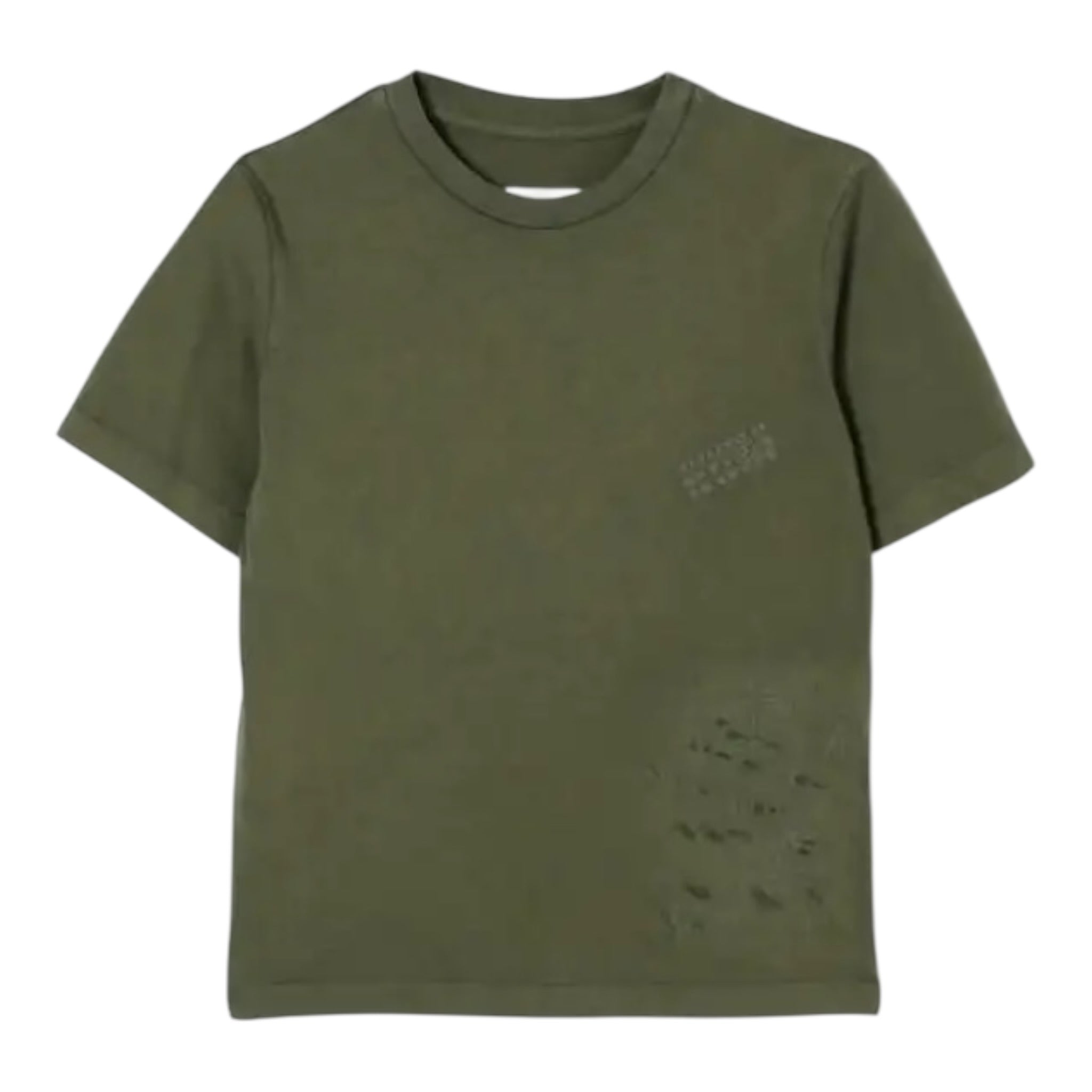 Maison Margiela T-Shirt tinta unita con Strappi Verde per Bambino M60874MM06B VERDE MAISON MARGIELA 
