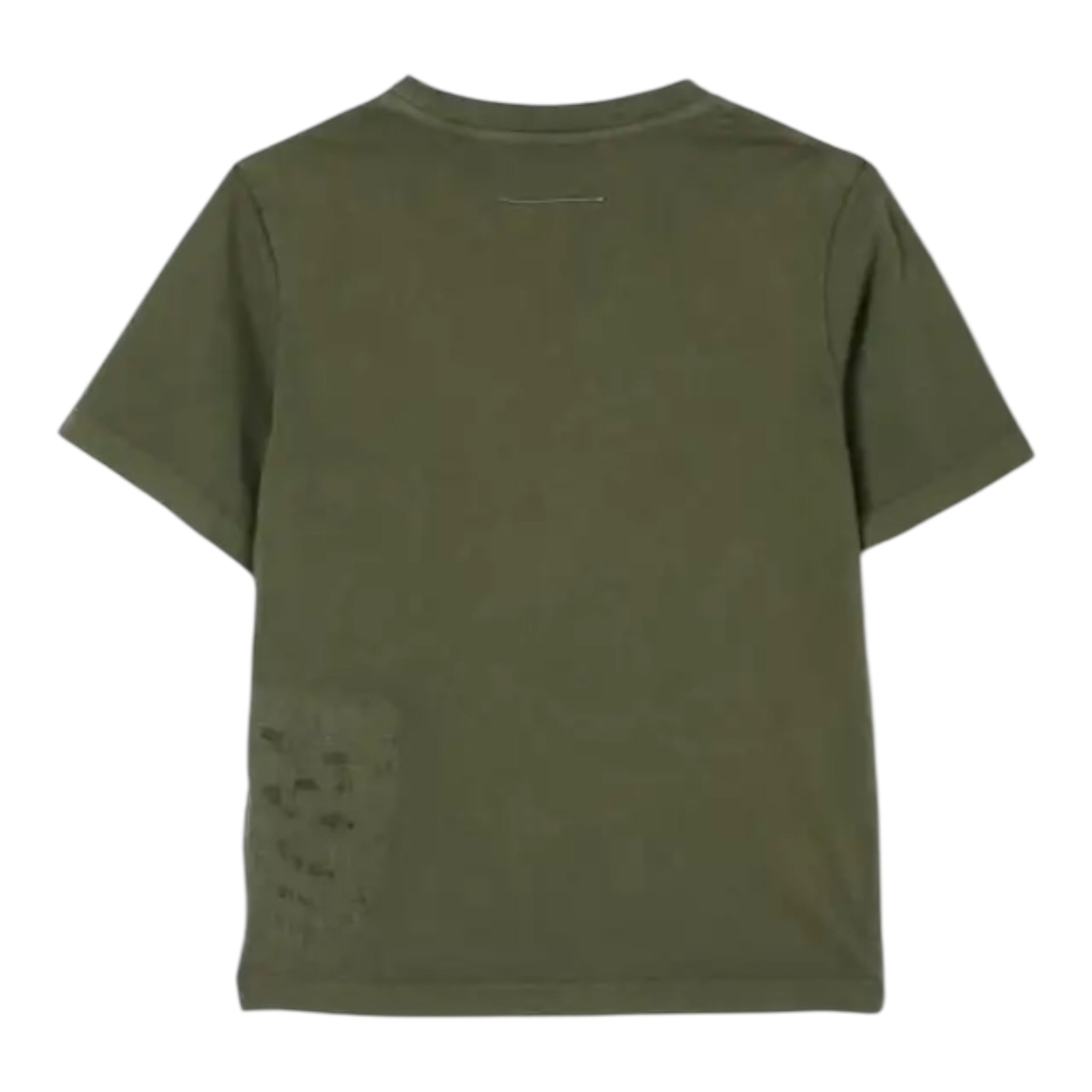 Maison Margiela T-Shirt tinta unita con Strappi Verde per Bambino M60874MM06B VERDE MAISON MARGIELA 