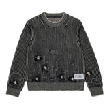 Maison Margiela Maglia tinta unita con Fantasia A Righe Nero per Bambino M60881MM06K NERO MAISON MARGIELA 
