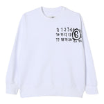 Maison Margiela Felpa tinta unita con Stampa Bianco per Bambino M60896MM02X BIANCO MAISON MARGIELA 