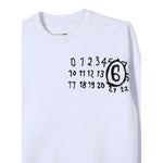 Maison Margiela Felpa tinta unita con Stampa Bianco per Bambino M60896MM02X BIANCO MAISON MARGIELA 