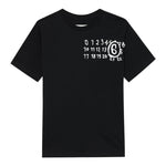 Maison Margiela T-Shirt Girocollo tinta unita con Logo Nero per Bambino M60897 NERO MAISON MARGIELA 