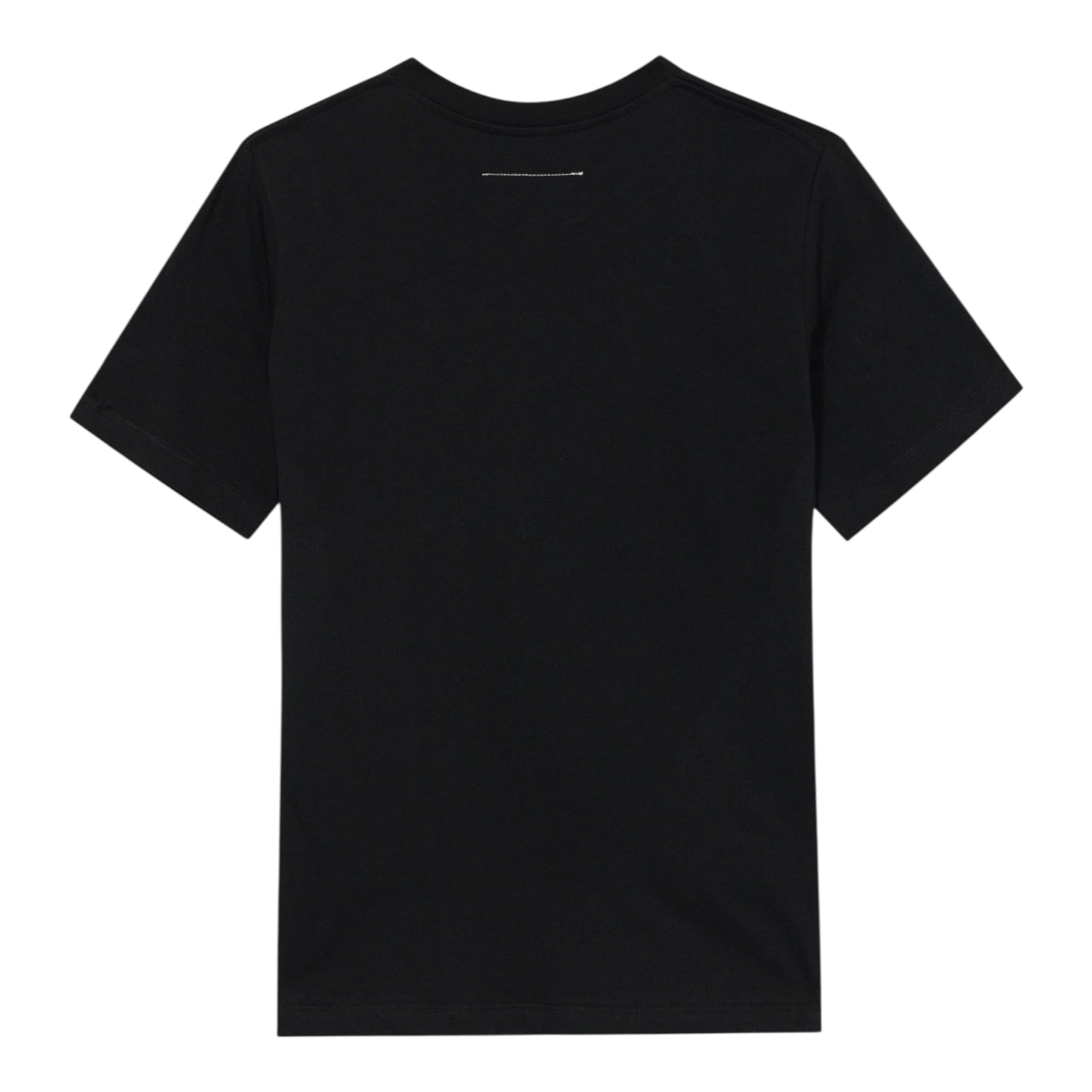 Maison Margiela T-Shirt Girocollo tinta unita con Logo Nero per Bambino M60897 NERO MAISON MARGIELA 