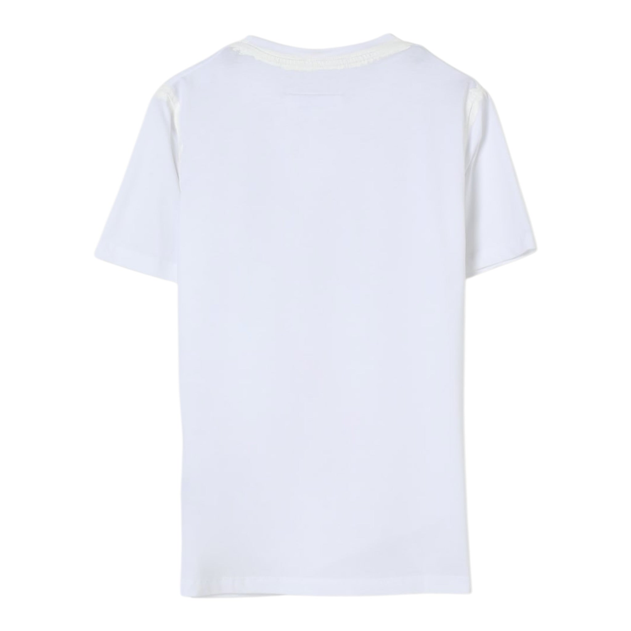 Maison Margiela T-Shirt tinta unita Girocollo Bianco per Bambino M60899MM06H BIANCO MAISON MARGIELA 