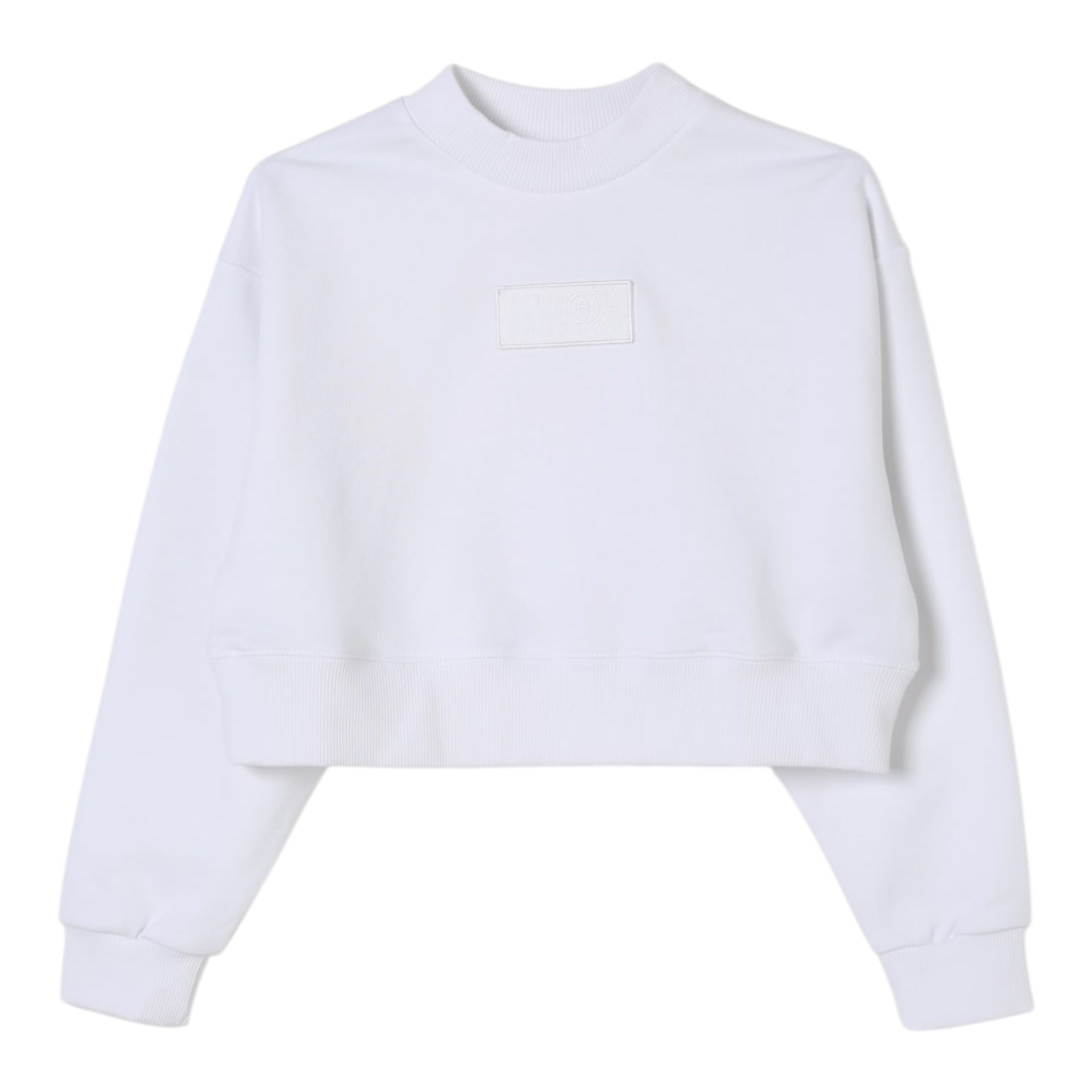 Maison Margiela Felpa tinta unita Mezzo Collo Bianco per Bambina M60904MM04H BIANCO MAISON MARGIELA 