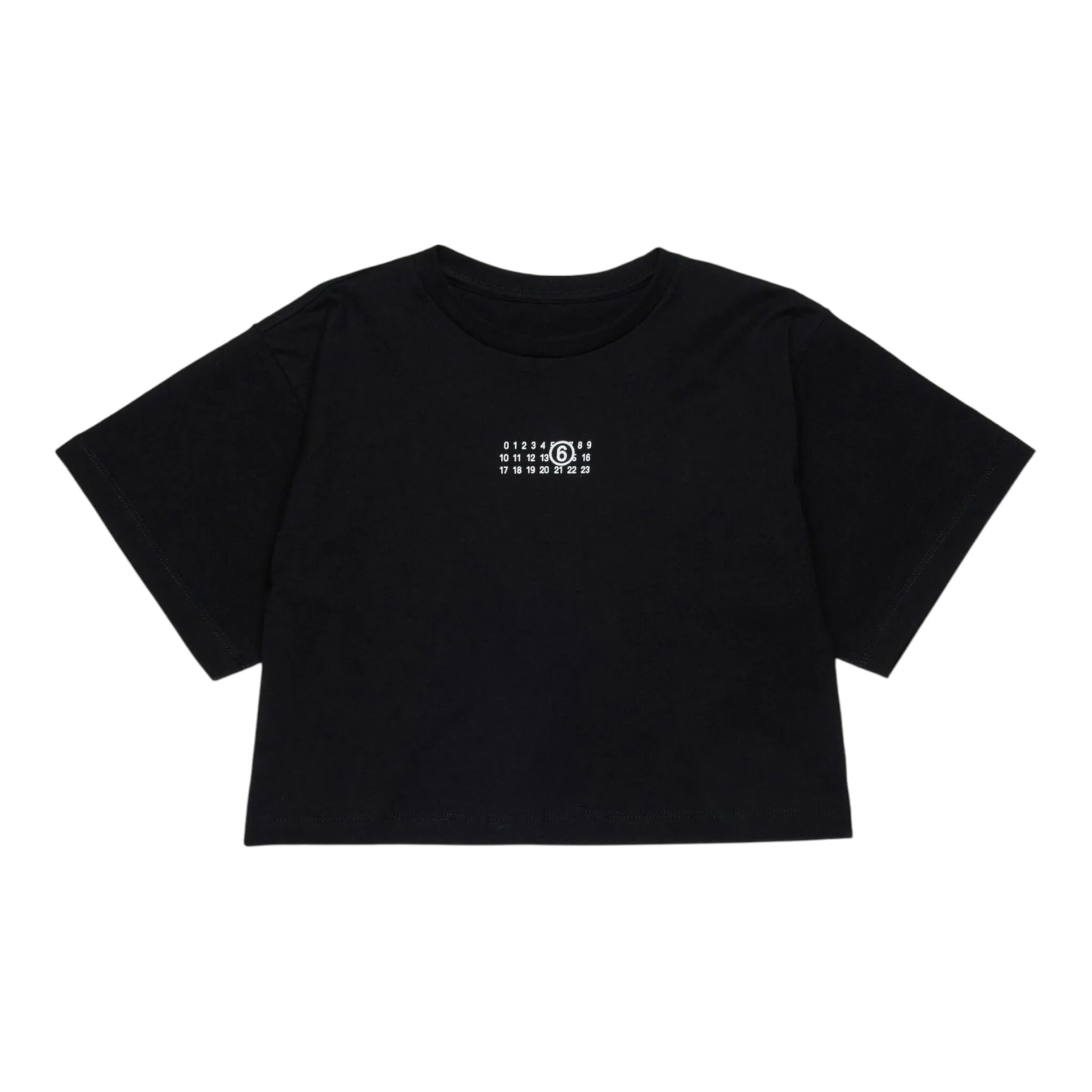 Maison Margiela T-Shirt tinta unita con Stampa Nero per Bambina M60908 NERO MAISON MARGIELA 