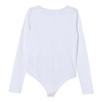 Maison Margiela Body Manica Lunga tinta unita con Stampa Logo Bianco per Bambina M60911 BIANCO MAISON MARGIELA 