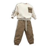 Maison Paris Completo 2Pz Felpa-Pantalone Beige per Bambino F70091 BEIGE MAISON PARIS 