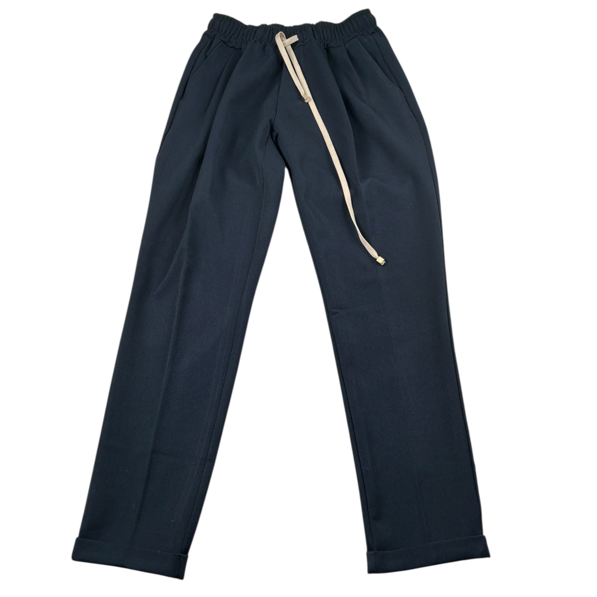 Make Pantalone tinta unita con Elastico In Vita Blu per Bambino MK2025 BLU MAKE 