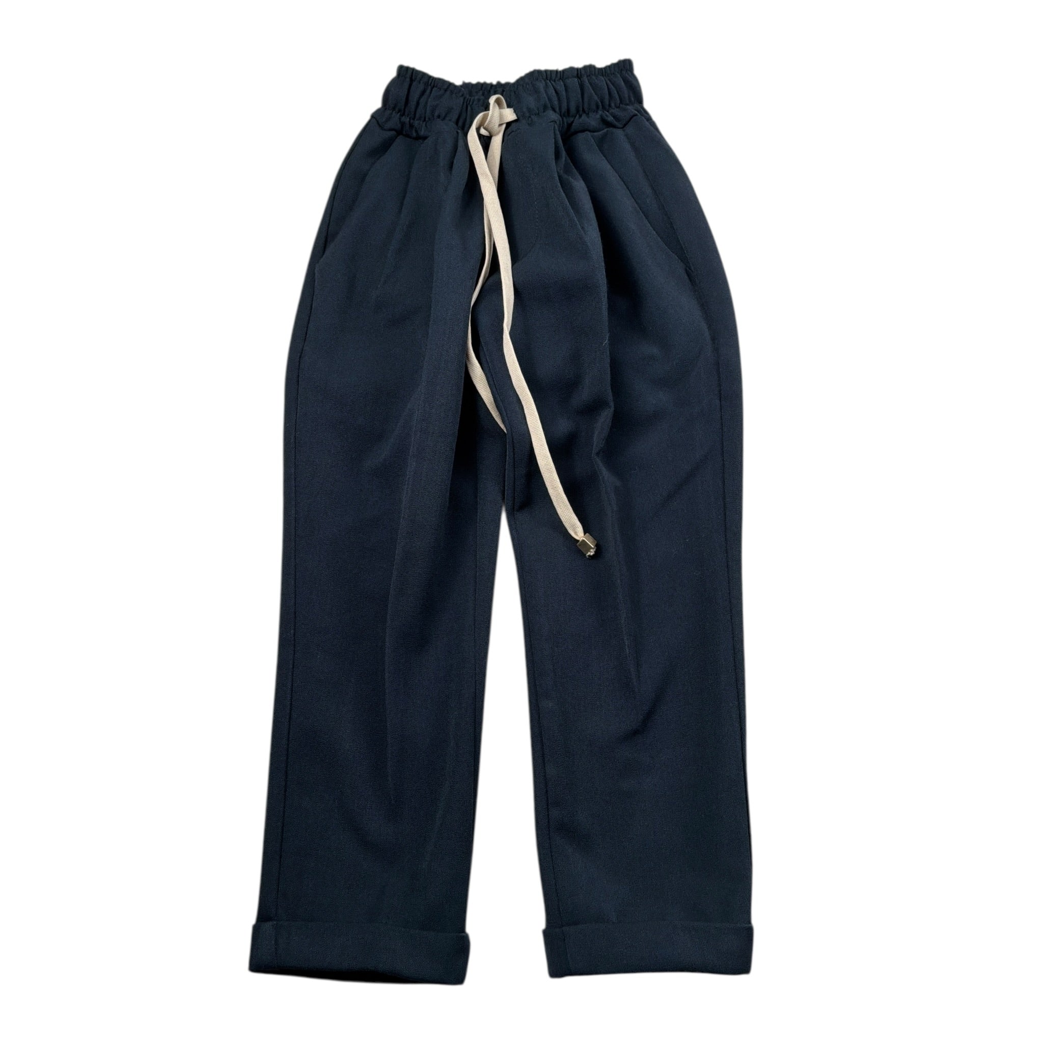 Make Pantalone tinta unita con Elastico In Vita Blu per Neonato MK2025N BLU MAKE 
