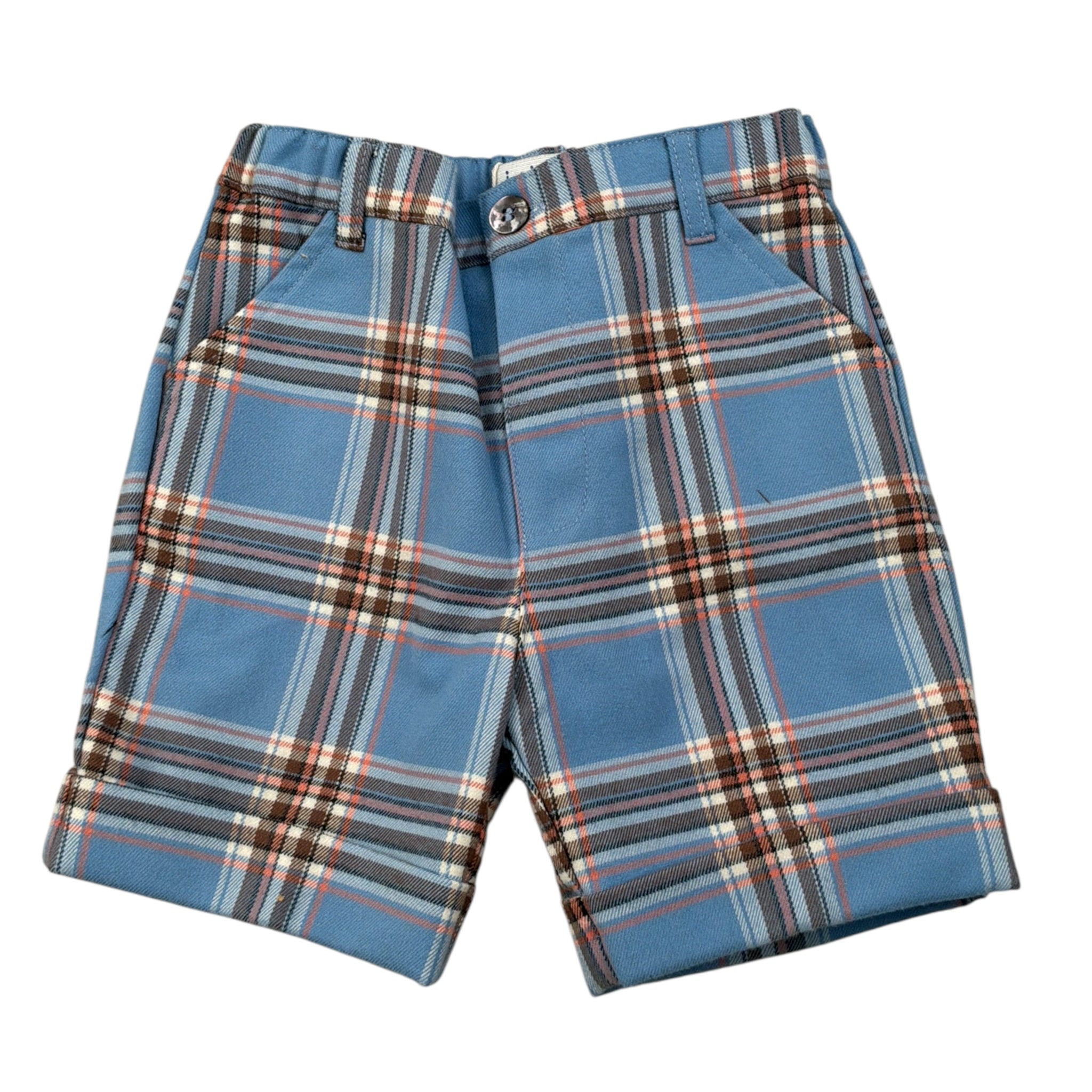 Malvi & Co Bermuda tinta unita con Fantasia Azzurro per Neonato F24B217PNRS AZZURRO MALVI & CO 