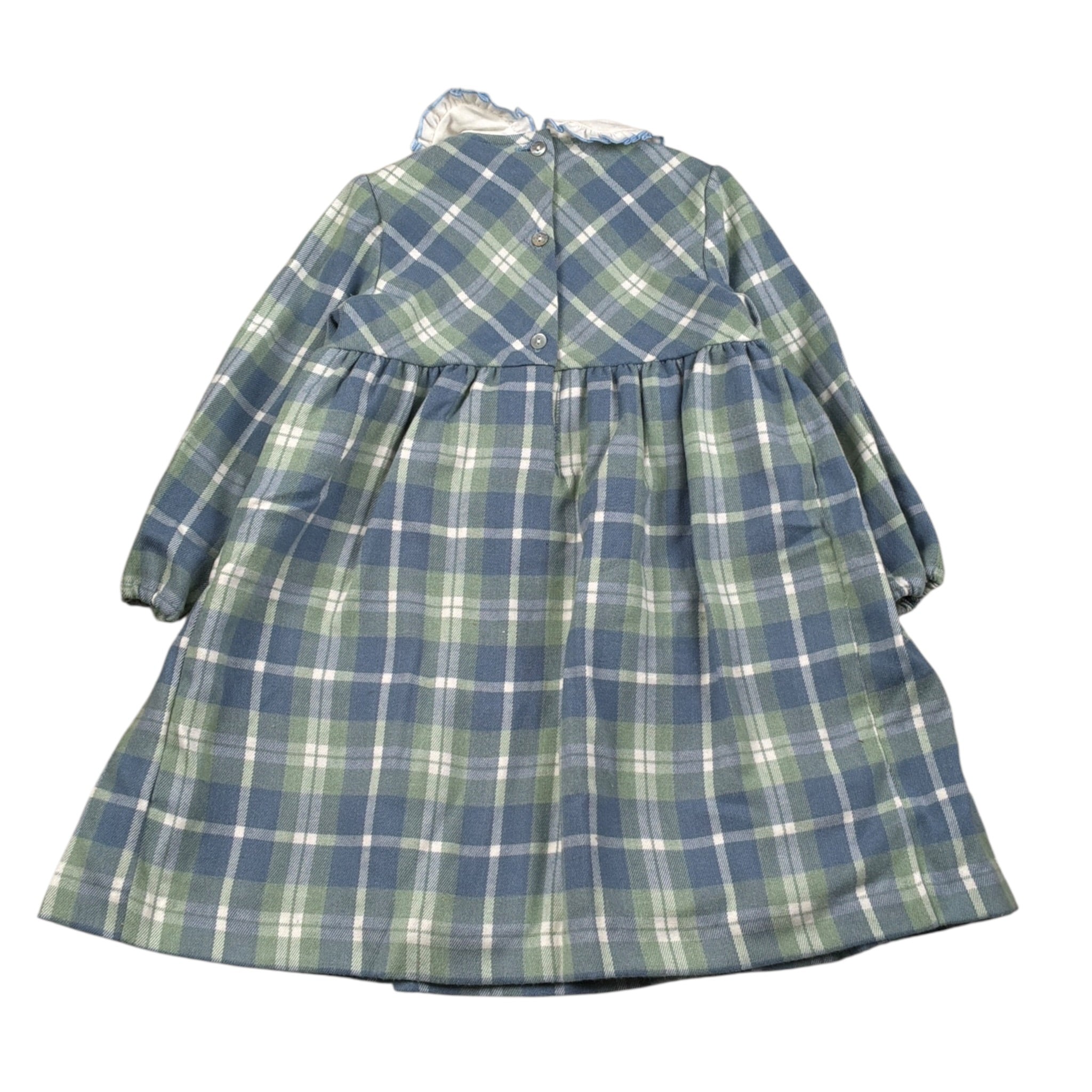 Malvi & Co Abito tinta unita con Fantasia A Quadri Azzurro per Neonata F25I108VELRS AZZURRO MALVI & CO 