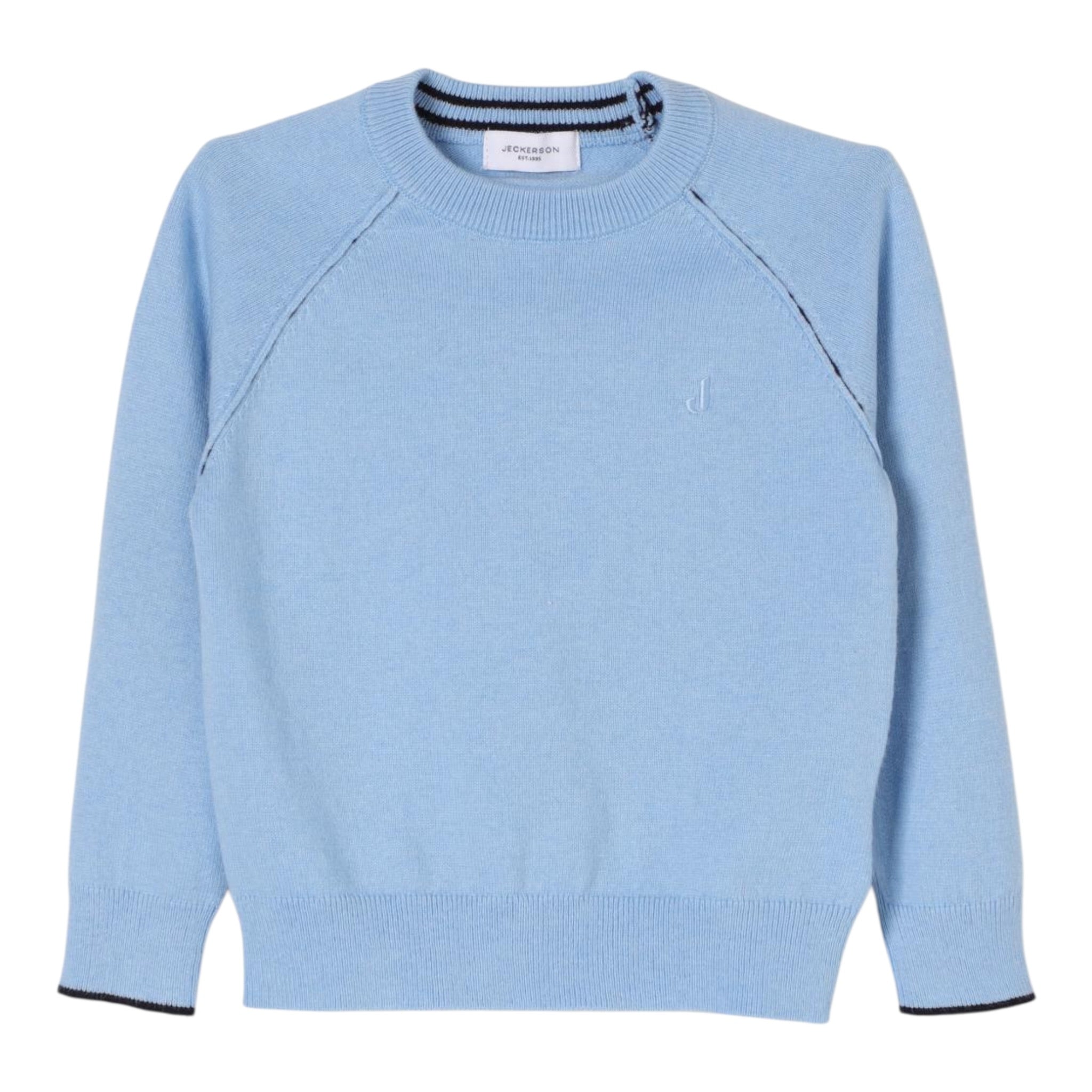 Jeckerson Maglia tinta unita Girocollo Azzurro per Neonato JN4316 AZZURRO JECKERSON 