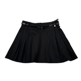Manila Grace Gonna tinta unita con Cinturino Nero per Bambina M2886W25 NERO MANILA GRACE 