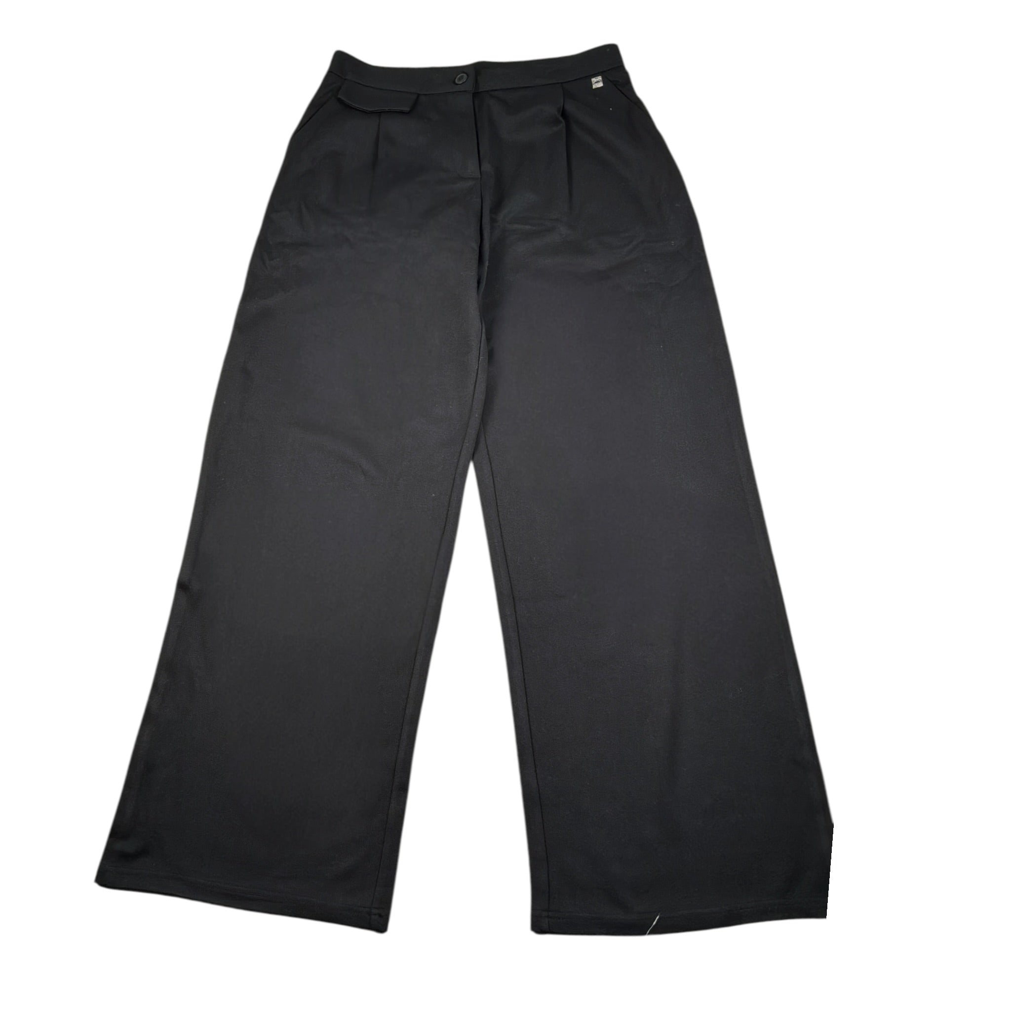 Manila Grace Pantalone tinta unita Modello Palazzo Nero per Bambina M2889W25X NERO MANILA GRACE 