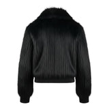 Manila Grace Pelliccia tinta unita con Zip Nero per Bambina M2951W25 NERO MANILA GRACE 