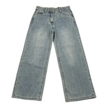 Manila Grace Jeans tinta unita con Girovita Regolabile Azzurro per Bambina MB3009W25 AZZURRO MANILA GRACE 