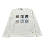Manila Grace Shirt Girocollo tinta unita con Stampe Panna per Bambina MFBF24T242 PANNA MANILA GRACE 