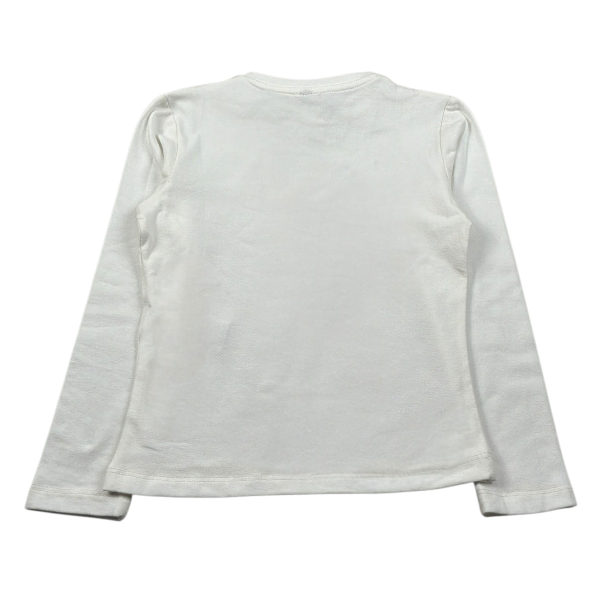 Manila Grace Shirt Girocollo tinta unita con Stampa Bianco per Bambina MFBFT248N BIANCO MANILA GRACE 