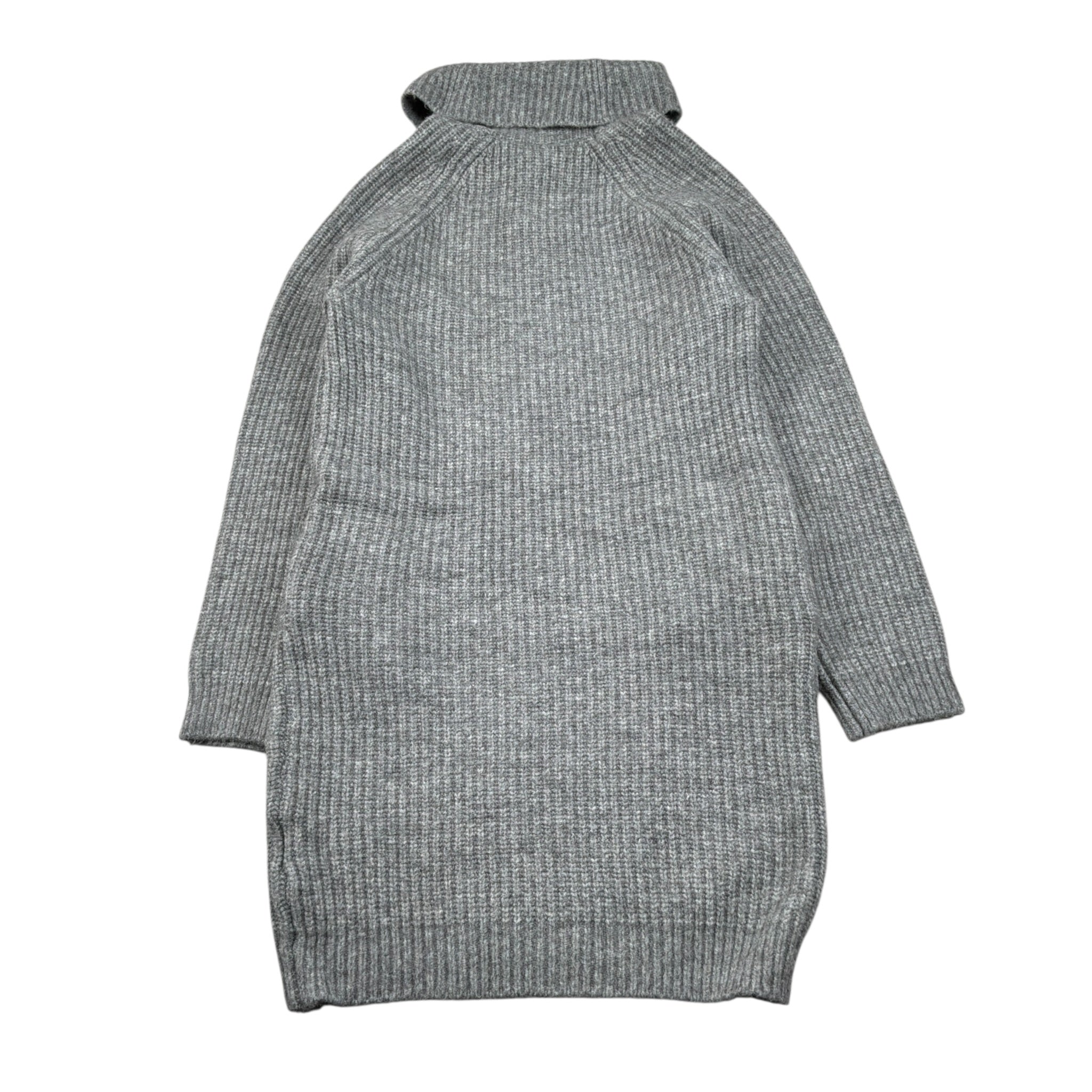 Manila Grace Abito Manica Lunga tinta unita con Collo Grigio per Bambina MFJF24A175 GRIGIO MANILA GRACE 
