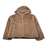 Manila Grace Pelliccia tinta unita con Cappuccio Beige per Bambina MFJF24C059 BEIGE MANILA GRACE 