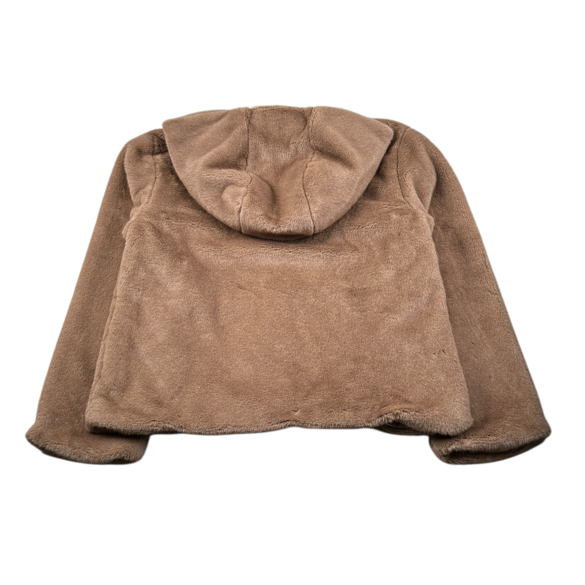 Manila Grace Pelliccia tinta unita con Cappuccio Beige per Bambina MFJF24C059 BEIGE MANILA GRACE 