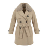 Manila Grace Trench tinta unita con Cintura Beige per Bambina MFJF24C101 BEIGE MANILA GRACE 