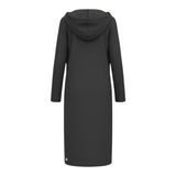 Manila Grace Abito Manica Lunga tinta unita con Cappuccio Nero per Bambina MFJF24C105 NERO MANILA GRACE 