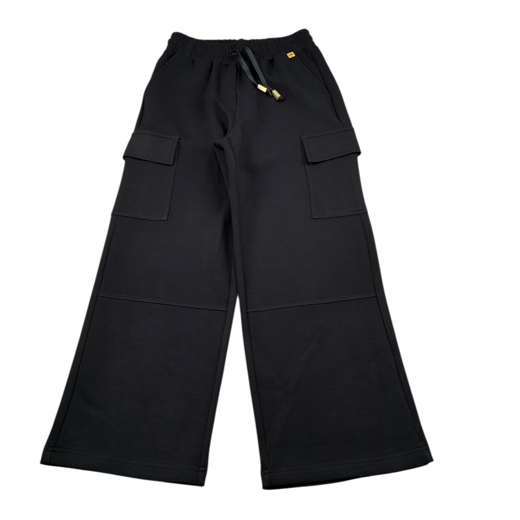 Manila Grace Pantalone Modello Palazzo tinta unita Nero per Bambina MFJF24P117 NERO MANILA GRACE 