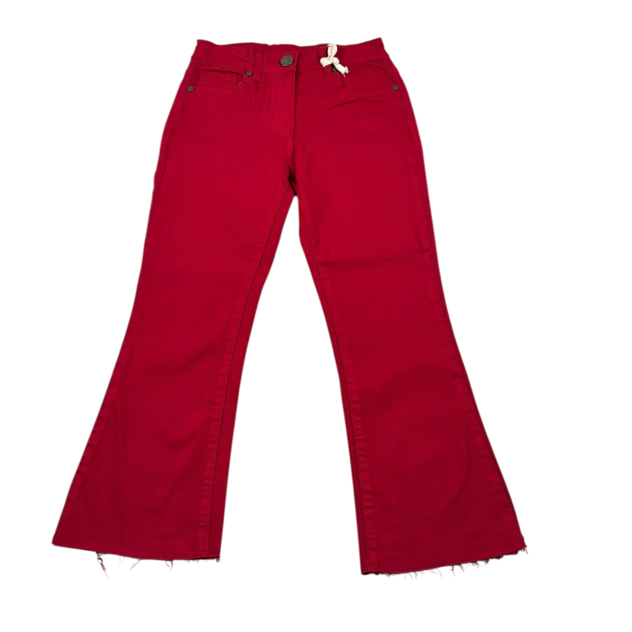Manila Grace Pantalone tinta unita Modello Zampa Rosso per Bambina MFJF24P156 ROSSO MANILA GRACE 