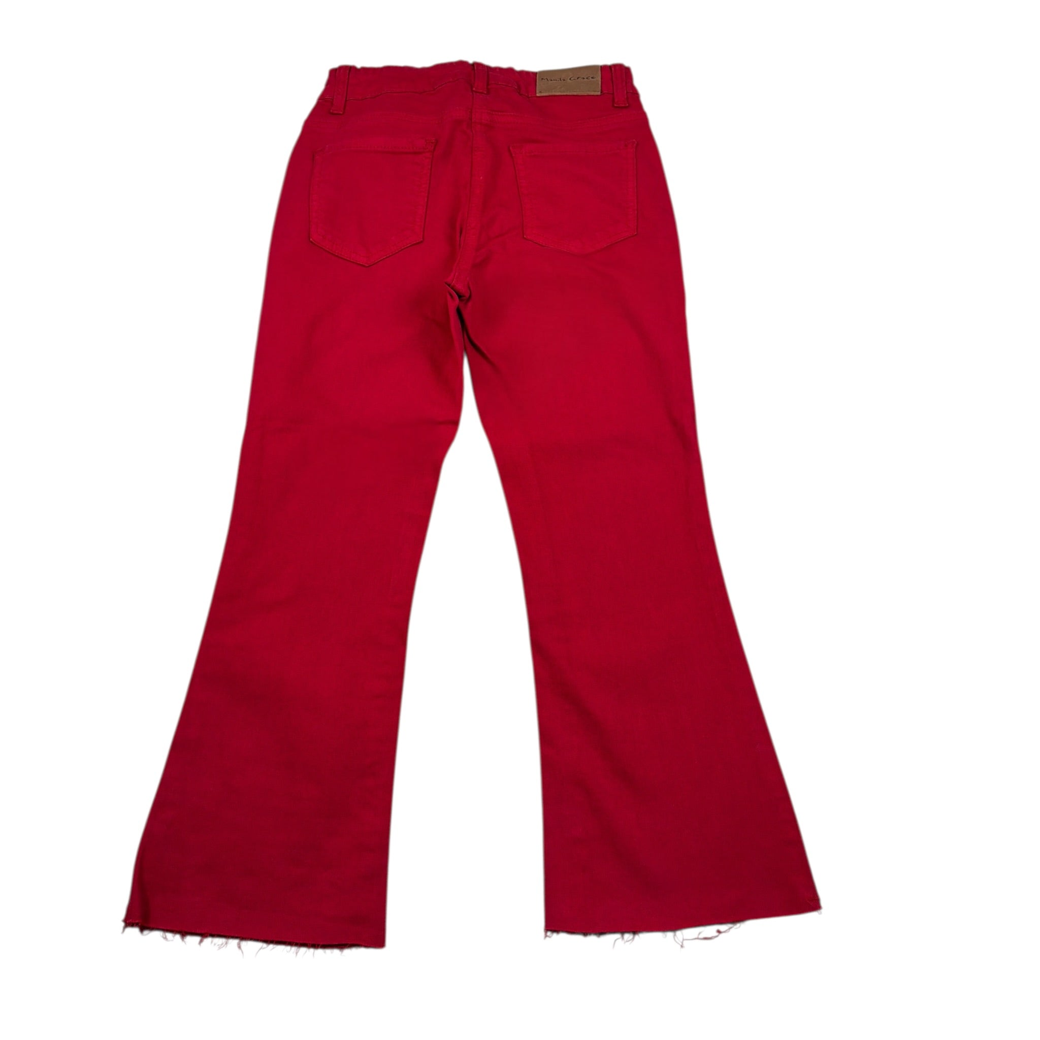 Manila Grace Pantalone tinta unita Modello Zampa Rosso per Bambina MFJF24P156 ROSSO MANILA GRACE 
