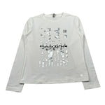Manila Grace Shirt Girocollo tinta unita con Stampa Bianco per Bambina MFJF24T055 BIANCO MANILA GRACE 