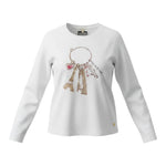 Manila Grace Shirt Girocollo tinta unita con Stampa Bianco per Bambina MFJF24T094 BIANCO MANILA GRACE 