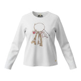 Manila Grace Shirt Girocollo tinta unita con Stampa Bianco per Bambina MFJF24T094 BIANCO MANILA GRACE 