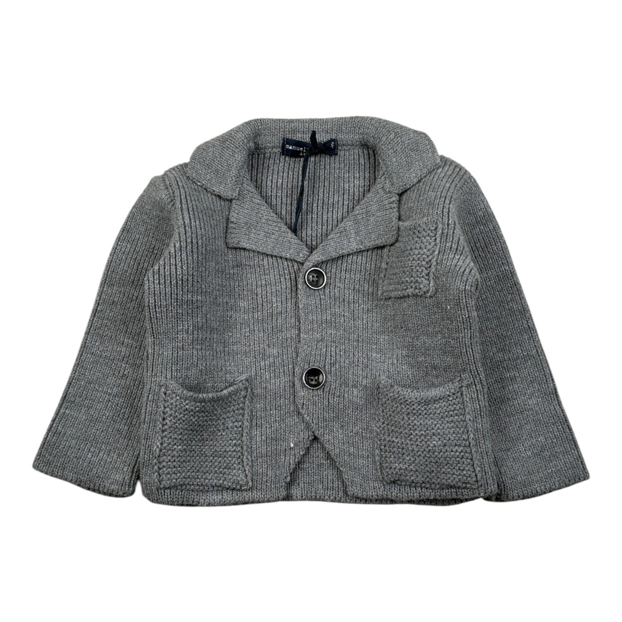 Manuel & Frank Cardigan tinta unita Grigio per Neonato 4104 GRIGIO MANUEL & FRANK 