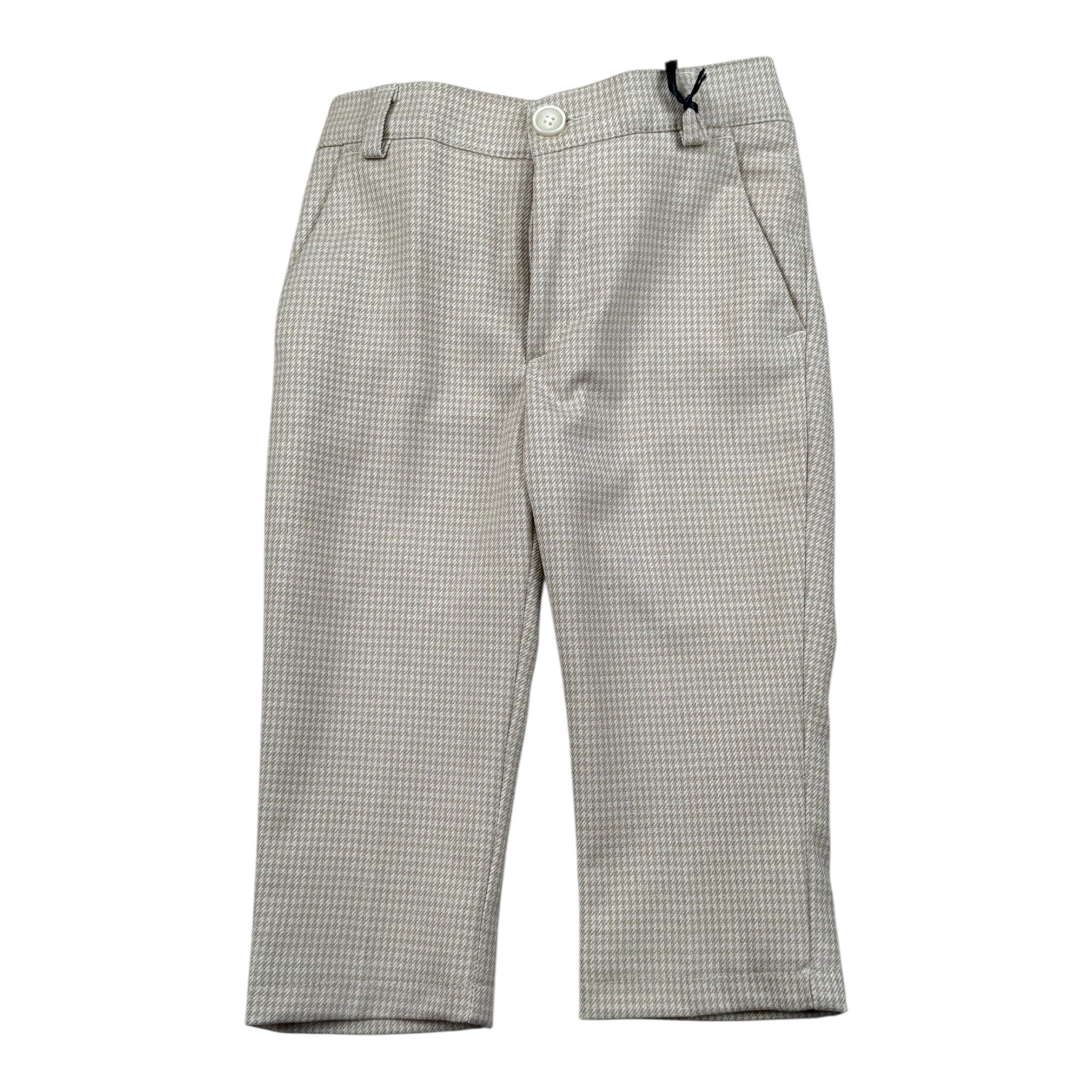 Manuel & Frank Pantalone tinta unita con Microfantasia Beige per Neonato MF1681N BEIGE MANUEL & FRANK 