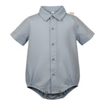 Manuel & Frank Camicia Modello Body Manica Lunga Azzurro per Neonato MF3351I AZZURRO MANUEL & FRANK 