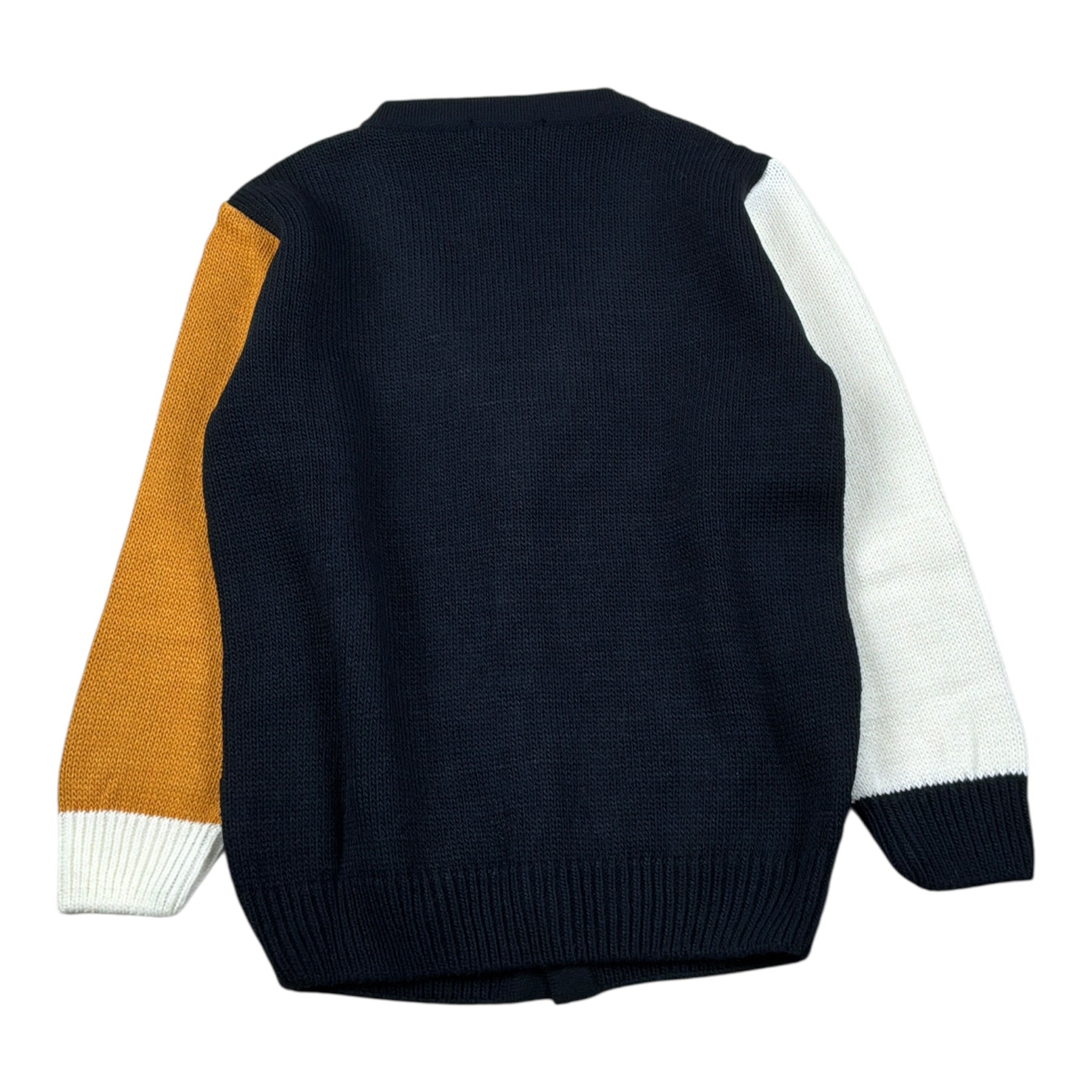 Manuel & Frank Cardigan Tricolore con Bottoni Blu per Neonato MF4371BN BLU MANUEL & FRANK 