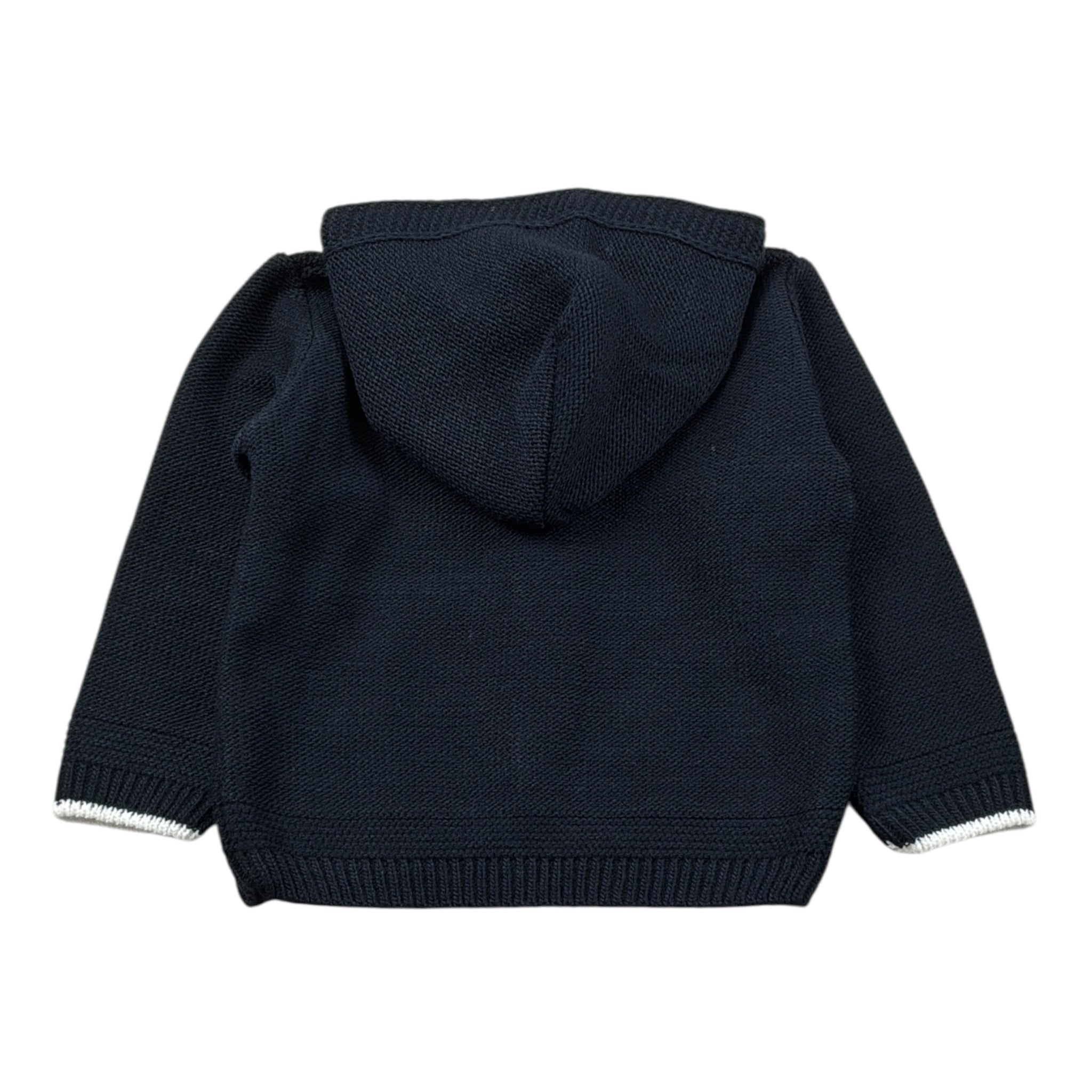 Manuel & Frank Cardigan tinta unita con Cappuccio Blu per Neonato MF4394I BLU MANUEL & FRANK 
