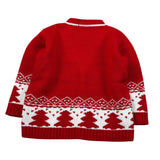 Manuel & Frank Cardigan tinta unita con Stampa Natale Rosso per Neonato MF4456I ROSSO MANUEL & FRANK 