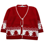 Manuel & Frank Cardigan tinta unita con Stampa Natale Rosso per Neonato MF4456I ROSSO MANUEL & FRANK 