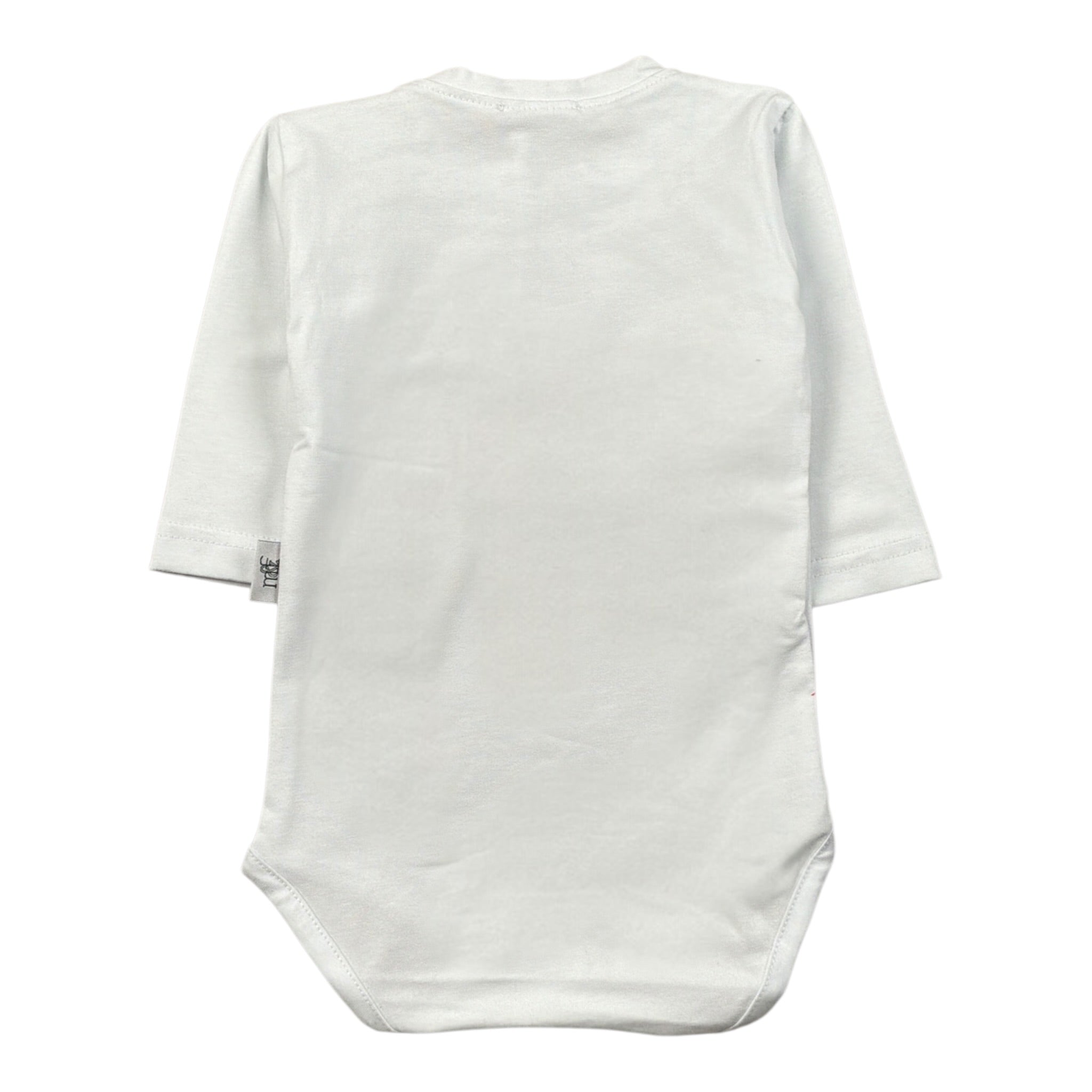Manuel & Frank Body Manica Lunga tinta unita con Stampa Bianco per Neonato MF7311I BIANCO MANUEL & FRANK 