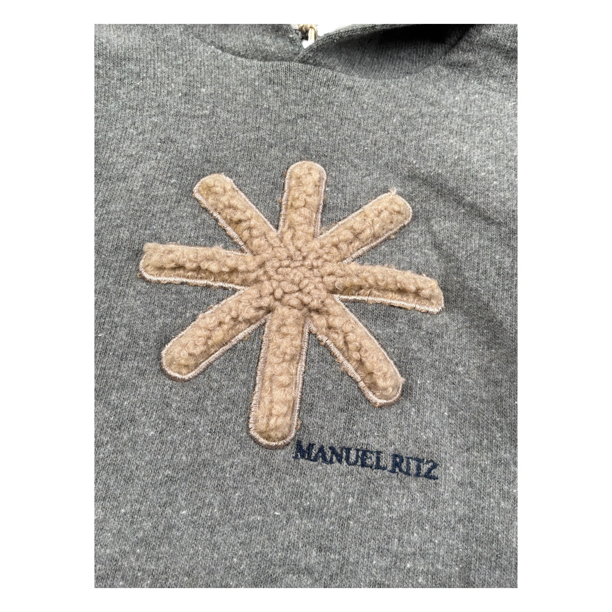 Manuel Ritz Felpa Chiusa con Cappuccio tinta unita Grigio per Bambino MR2803 GRIGIO MANUEL RITZ 